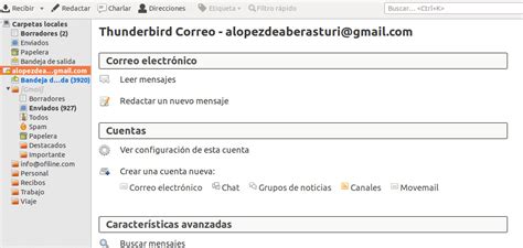 thundermail|thunderbird entrar en mi correo.